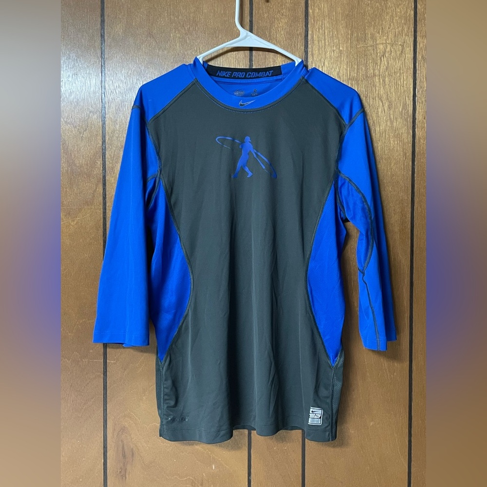 Nike Women's Blue and Gray Shirt